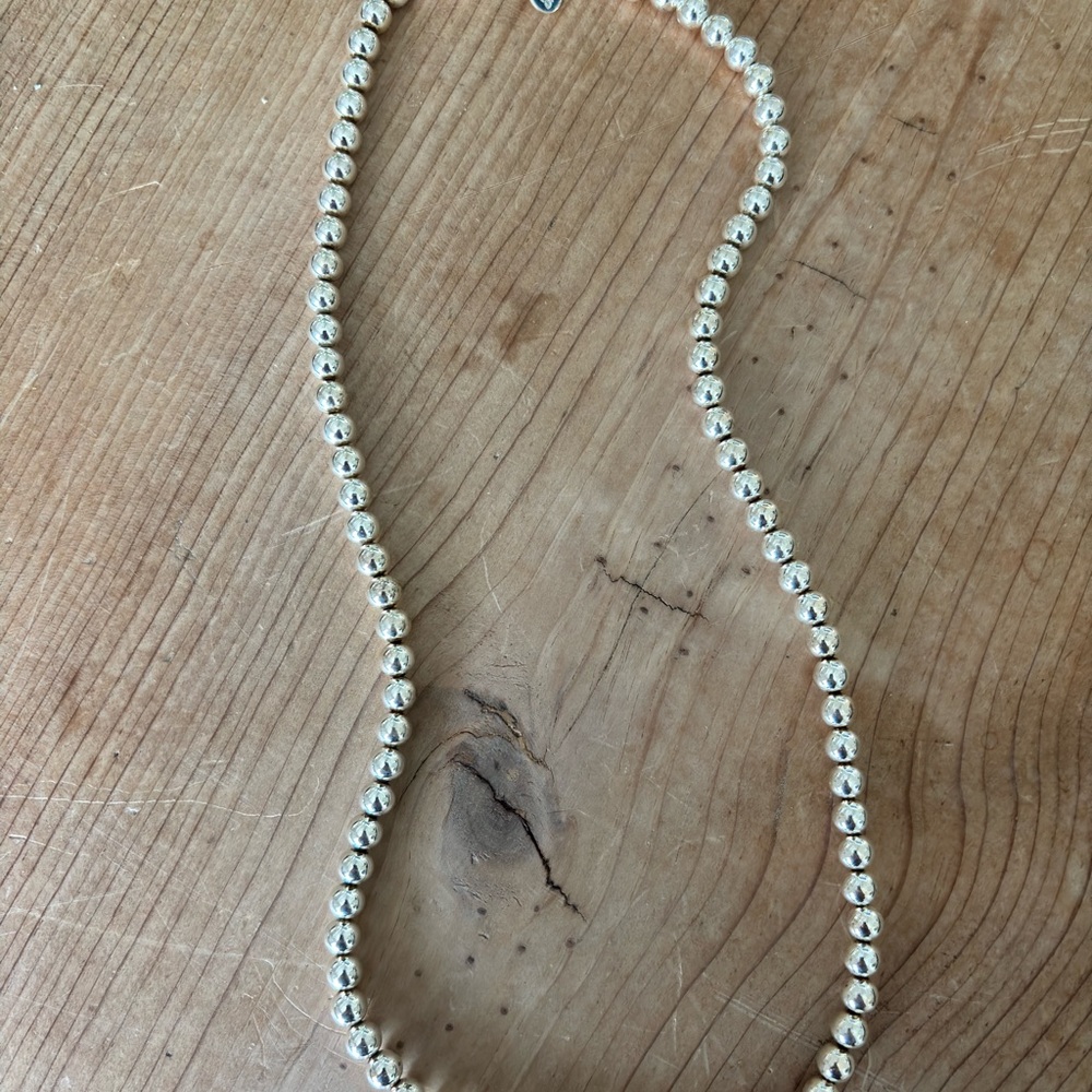 Elegant Sterling Silver Beaded Necklace